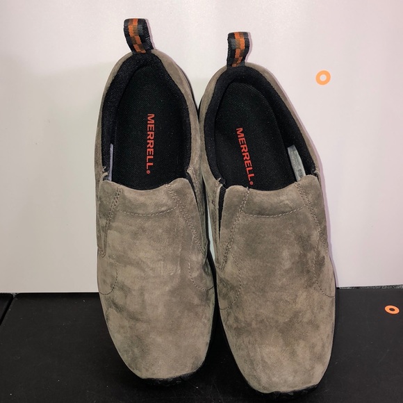 WIDE MERRELL MEN'S JUNGLE MOCCASINS GUNSMOKE GREY - Picture 9 of 16